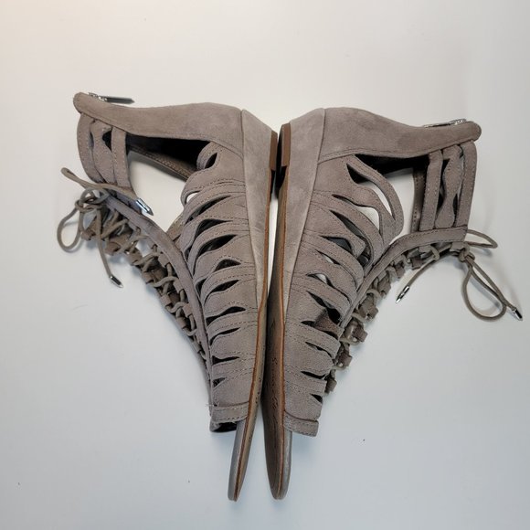 Sam Edelman Womens 9 Daleece Beige Suede Strappy Gladiator Sandals EUR 39 - Picture 4 of 11